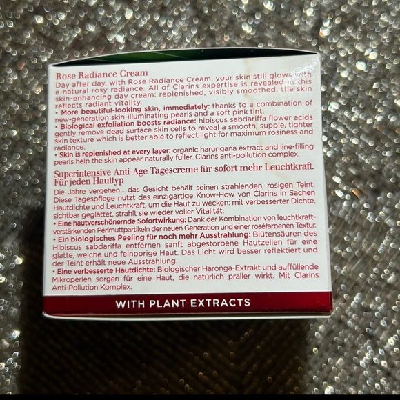 Clarins Rose Radiance Cream Super Restorative,Instant Glow, Lifting, 1.7oz (New) - Picture 4 of 7